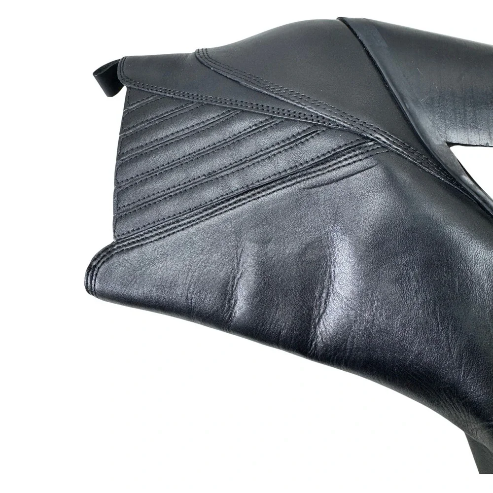 Marc Fisher LTD Gadri Ankle Boot Women 12 Black Leather Pointed Toe Block Heel - Picture 12 of 16